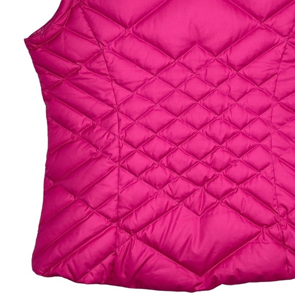 Eddie Bauer Puffer Vest Womens Small Goose Down Quilted Full Zip Insulated Pink - Picture 8 of 12